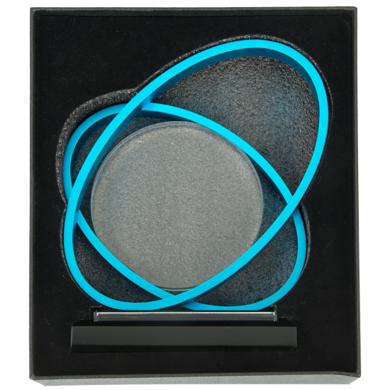 Prémium Üveg Díj fém kerettel