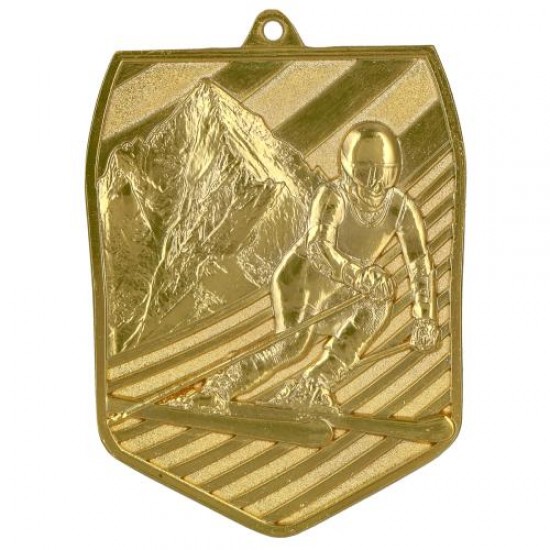 Érem  dombor síelő nagy méretű