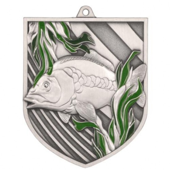 Érem színes dombor halas nagy méretű