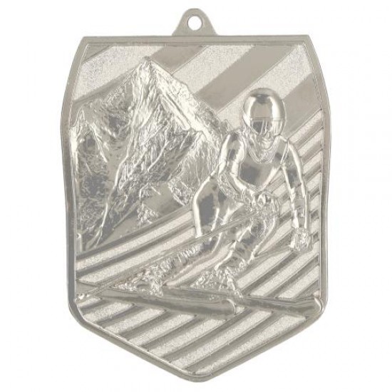 Érem  dombor síelő nagy méretű