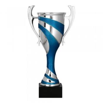 kék ezüst  serleg 25cm