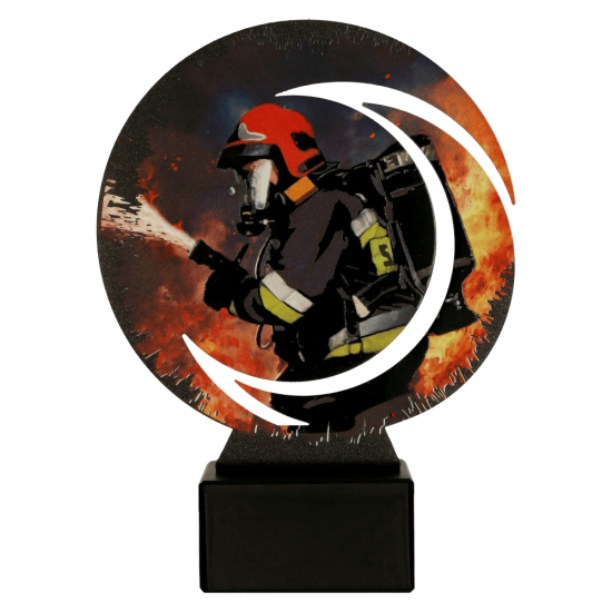 fém szobor tűzoltó